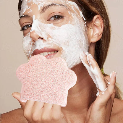 mivceklw Makeup Remover Sponge, Enlarged Cat Paw Design Compressed Face Sponges, Glove-Type Cosmetic Removal Wipes for Bathing Accessories, 5.1 x 4.13 x 0.78in
