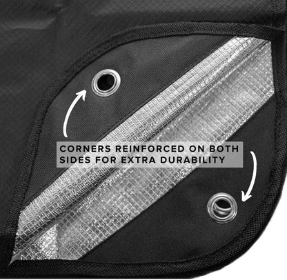 Arcturus Heavy Duty Survival Blanket – Insulated Thermal Reflective Tarp - 152 x 208cm. All-Weather, Reusable Emergency Blanket for Car or Camping (Black)