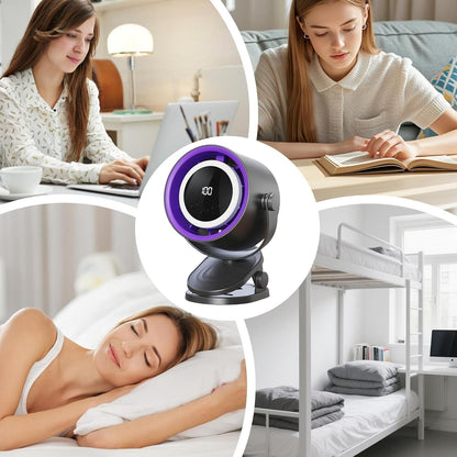 Bladeless Fan for Bedroom | Quiet Mini Personal Fan | Bladeless Cooling Electric Tool with Ambience Night Light Personal Use Clip on for Dormitory Home Bedroom Kitchen