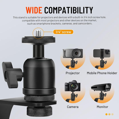CAHAYA Stable Desktop Projector Stand: Desktop Projector Stand with Ball Head Universal Desktop Stand for Laptop PC Video Projector CY00375-1