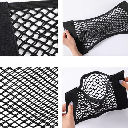 Naisfei Car Storage Net, 4 Pack Mesh Organizers Net, Universal Mesh Cargo Net,Wall Sticker Organizer Pouch Bag Storage Mesh Net for Car Trunk Storage Add On Organizers for Car Truck(25-50cm)