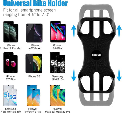 MOSUO Mobile Phone Holder, Smartphone Holder for Bike, Handlebar MTB Universal 360° Rotatable Phone Holder for Motorcycles, Bicycles and Electronic Devices for 4.5 Inches-7.0 Inches iPhone