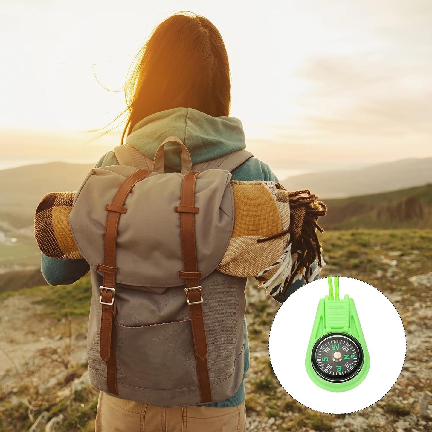 PATIKIL Mini Survival Compass, 50 Pack Button Compass Bulk Kit for Outdoor Hiking Camping Travelling Party