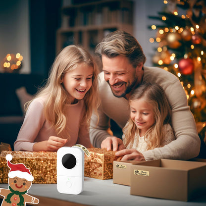 Phomemo Label Maker Machine, D30 2025 Upgrade Version Bluetooth Portable Label Markers,Sticker Printer,Labeler for Office Home School Organized,for Android iOS, 12mm (USB Rechargeable)-White