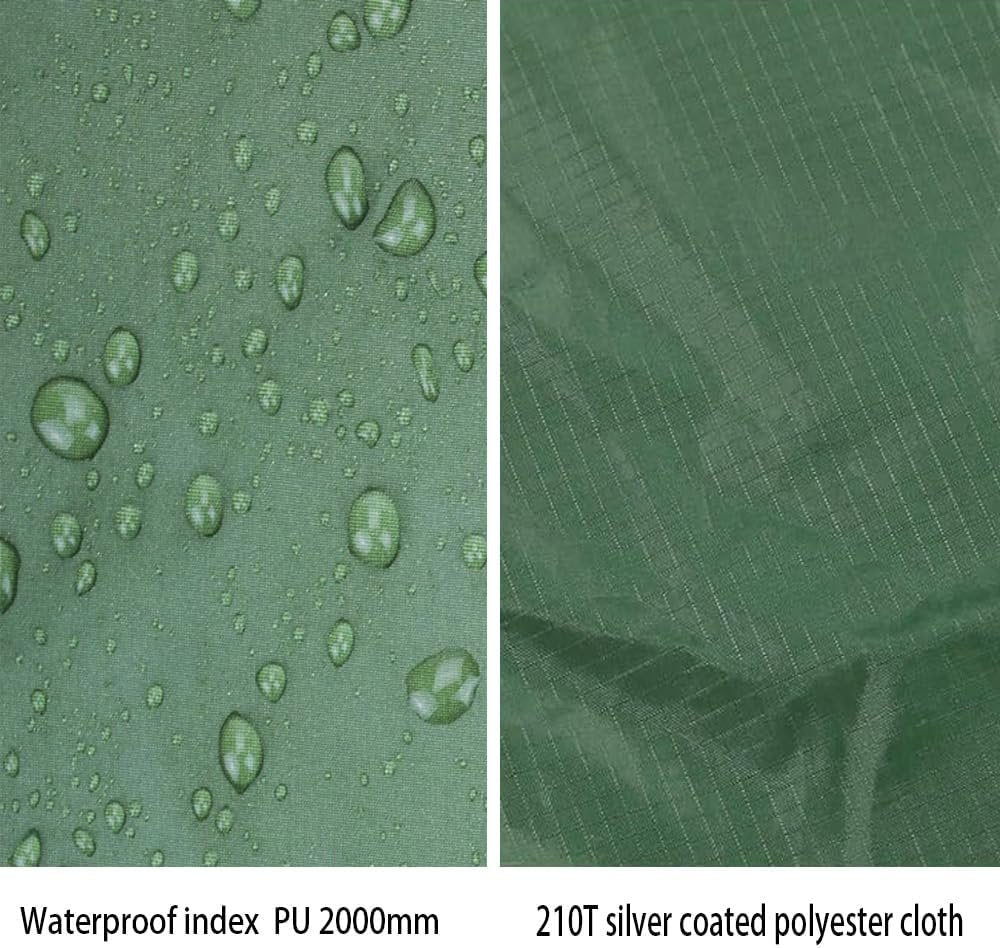 1Pcs 9.5ft*9.5ft Waterproof Tent Tarp Uv Protection with Pouch and Ultralight Hammock Tarps Waterproof Lightweight Camping Gear Haves for Outdoor Backpacking Survival Shelter (Army Green, 2.9m*2.9m)