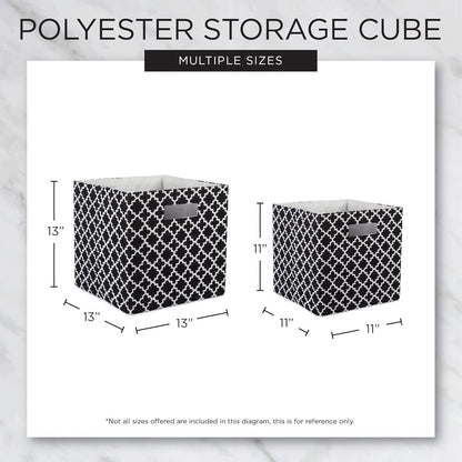 DII Hard Sided Collapsible Fabric Storage Container for Nursery, Offices, & Home Organization, (11x11x11)-Solid Aqua