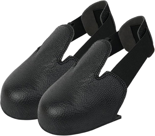1 Pair Steel Toe Inserts for Shoes, Anti-Smash Overshoes with Elastic Strap, Metatarsal Guard for Safety Boots & Footwear Protection