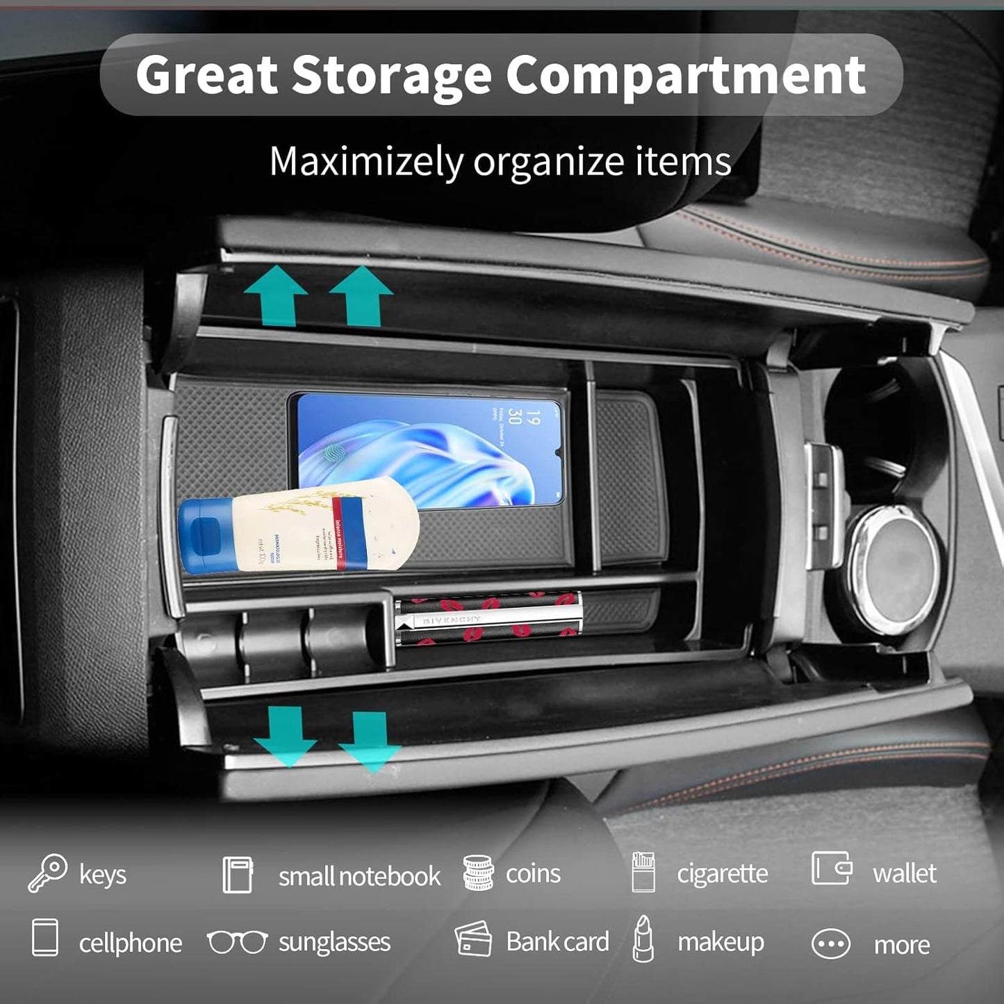 CDEFG Peugeot 3008 5008 GT 2016-2022 2023, Center Console, Glove Box, Armrest, Multi-Function Car Organizer, Center, Console Organizer Tray Organizer 3008 GT Line