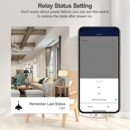 3CH Zigbee Mini Smart Switch Relay Module Support 2 Way Control Switch for Smart Home Automation, Compatible with Alexa Google Home