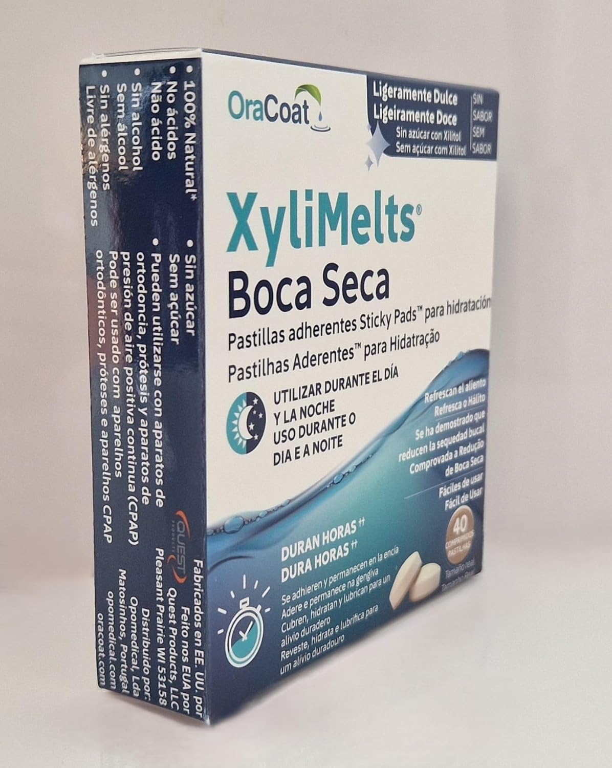 OraCoat XyliMelts 40 Adhesive Pads Against Caries and Oral Dryness - Mild Mint