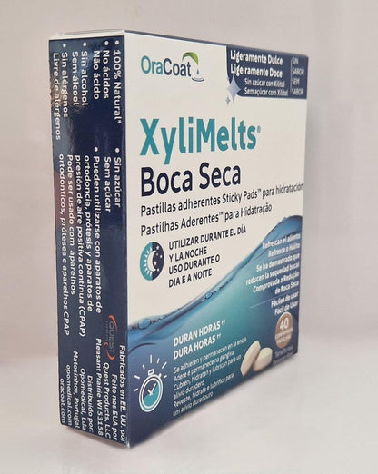 OraCoat XyliMelts 40 Adhesive Pads Against Caries and Oral Dryness - Mild Mint