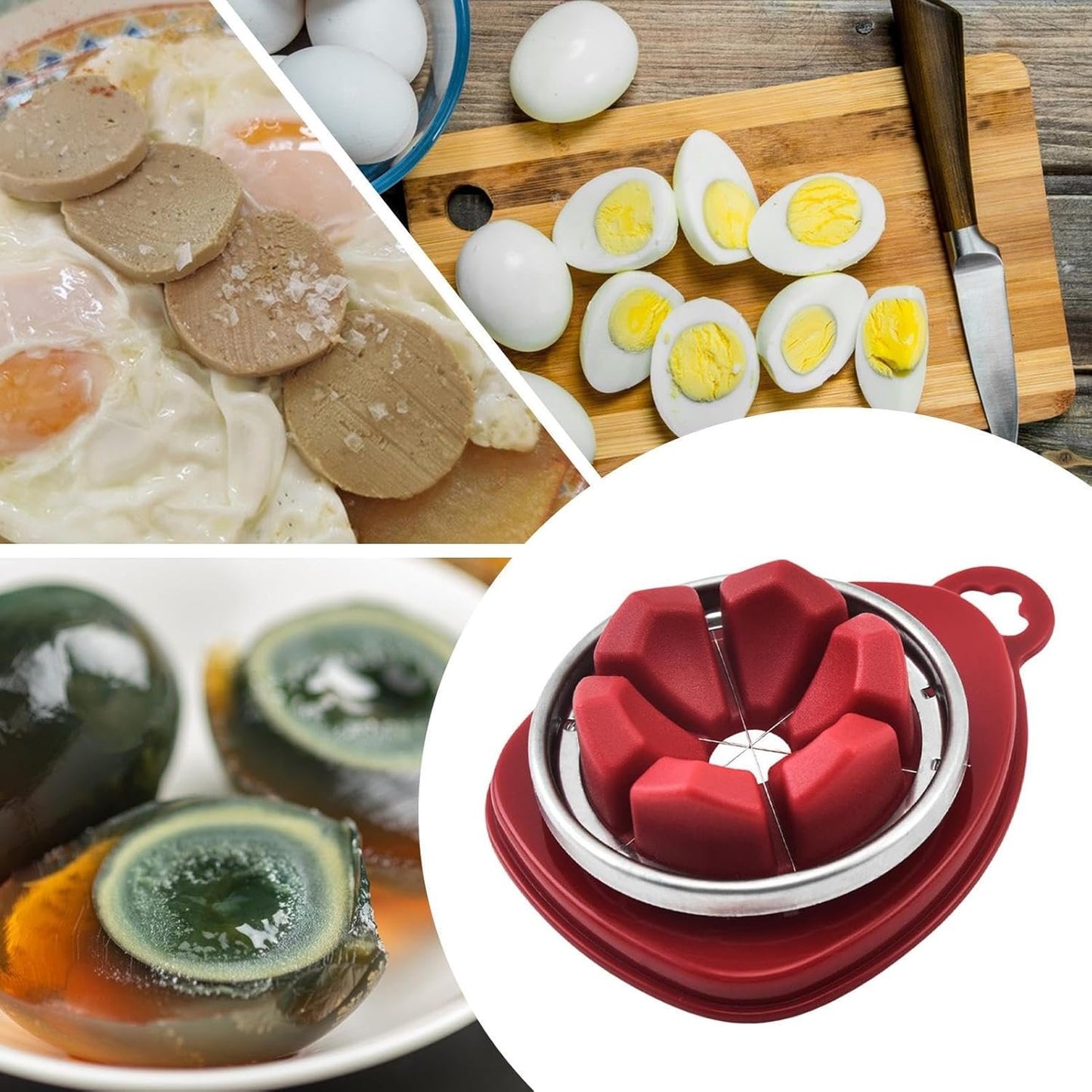 Boiled Egg Cutter for Kitchen â€“ Easy Egg Slicer Tool for Quick Food Prep â€“ Ideal for Salads, Sandwiches, Snacks, and Meal Prep â€“ Handy Kitchen Accessory for Everyday Use