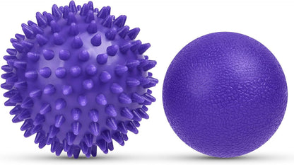 URAQT Massage Balls, 2 Pieces Lacrosse Ball Massage Ball Muscle Massage Ball for Self-Massage, Massage Balls Set of Massage Balls for Muscle Recovery (Purple)