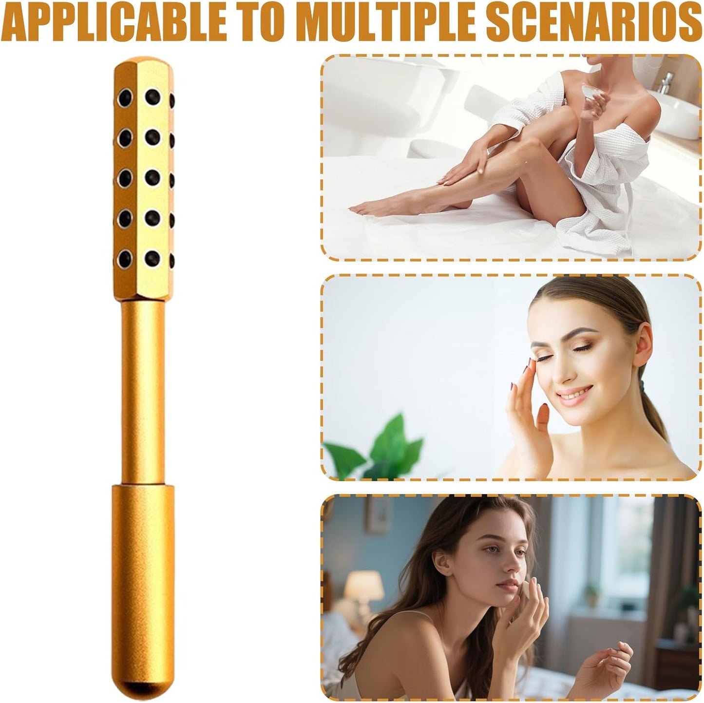 Uplift Face Roller | Radiance Roller | Facial Massage Tool | 30 Germanium Stone Face Rollers for Up Lifting and Skin Care | Facial Massaging Beauty Rollers for Women and Man