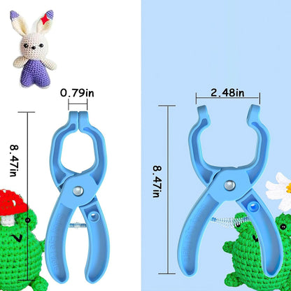 Safety Eyes for Crochet Tool,Crochet Eyes Tool,Safety Eyes Crochet Tools for Crochet & Stuffed 5-30mm,Safety Eye Tool Clamp,Auxiliary Tool for Attaching Safety Eye,Crochet Doll Safety Eye Snapper Tool