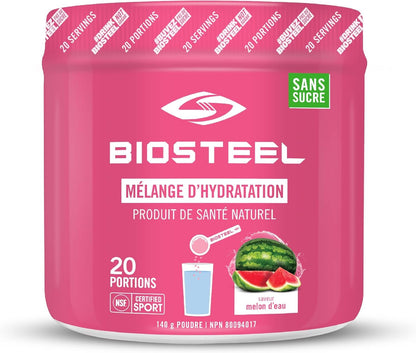 BioSteel Hydration Mix | White Freeze (45 Servings) + Watermelon (20 Servings) Zero Sugar Hydration Drink Mix