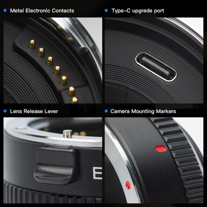 VILTROX EF-FX1 Pro Electronic Autofocus Lens Adapter EF-FX AF Adapter for Canon EF/EF-S Lens to Fuji X Mount X-H1 X-T5 X-T4 X-T3 X-T30 X-T100 X-E3 X-S10 X-E4