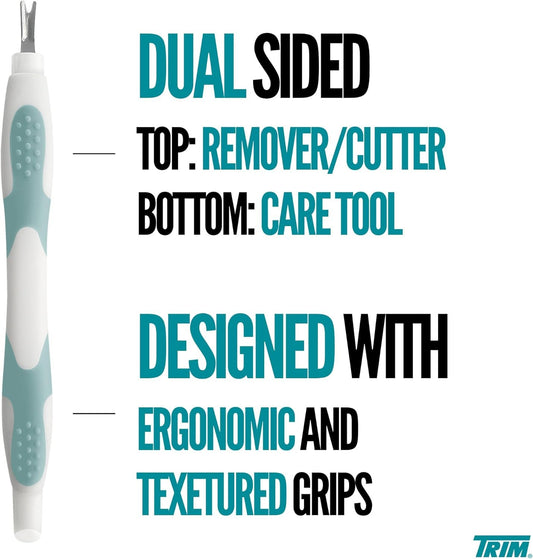 Trim Cuticle Pusher and Remover - Dual-Ended Cuticle Trimmer Tool for Manicures and Pedicures – Ergonomic Design with Non-Slip Grip – Nail Care Essential