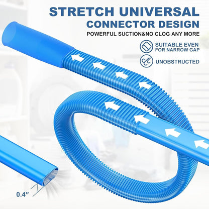 Dryer Duct Cleaning Kit - Vent Tool, Lint Brush | Vacuum Attachment with Flexible Rod Set For Pipe Trap Exhaust Hose Dust Removal Appliance Maintenance Safety Interior House Use Accessories