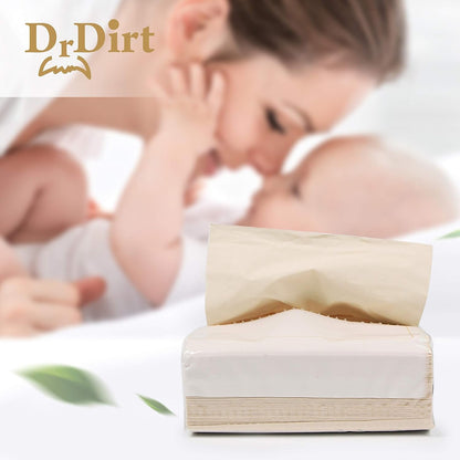Dr.Dirt Bamboo Facial Tissues 36 Packs 110 tissues per Box Soft Eco-Friendly Natural Simple Design
