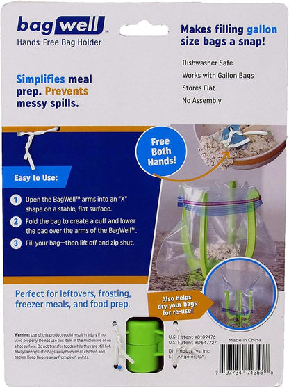 Bag Well Ziplock Bag Food Prep Holder Stand for Food Storage Bags, Gallon Size