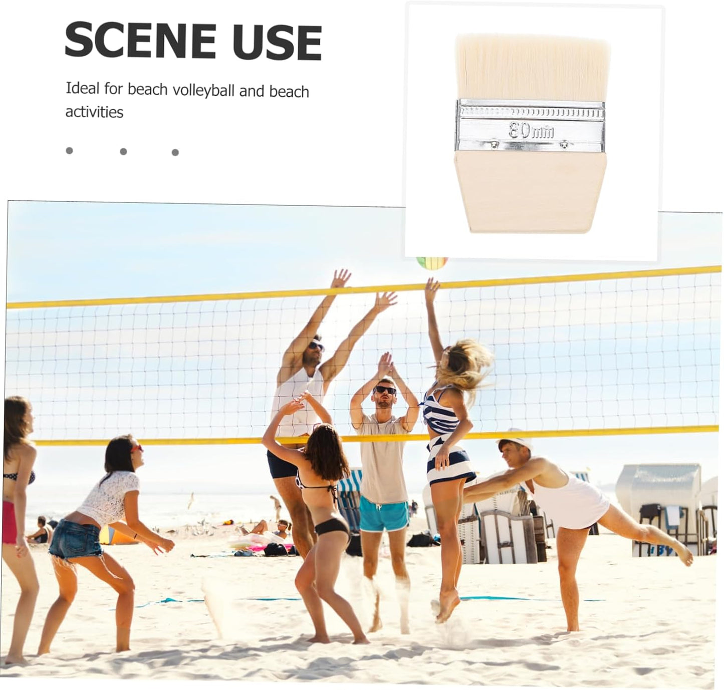 Didiseaon Spazzola Per La Pulizia Della Spiaggia Da Multifunzionale Scrubber Rimuovere Con Piede Dovere Rimozione Sabbia Nome Setola Pennello Morbido Spazzola Di Legno Beige Manico in Legno