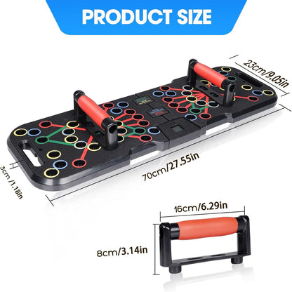 POSKOU Push Up Board System Exercise Workout Board Equipment for Men and Women Portable Gym Strength Training Fitness Push up Stand (41 in 1 with counter)