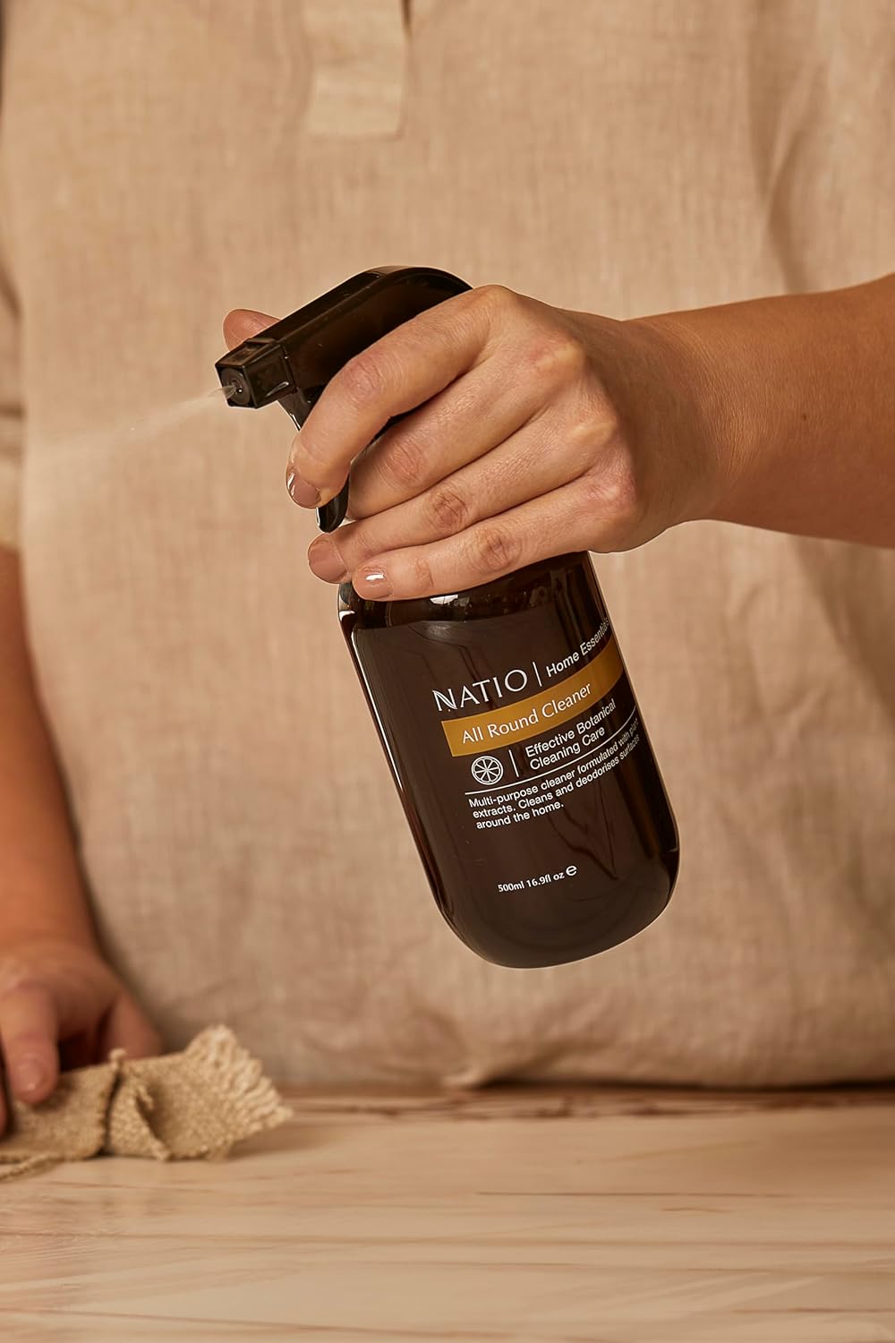 Natio Australia Home Essentials All Round Cleaner 500 ml - Botanical Cleaning Care Non-Toxic Multi-Purpose Cleaner - Antimicrobial Tested, Plant Based, Cruelty Free & Made in Australia