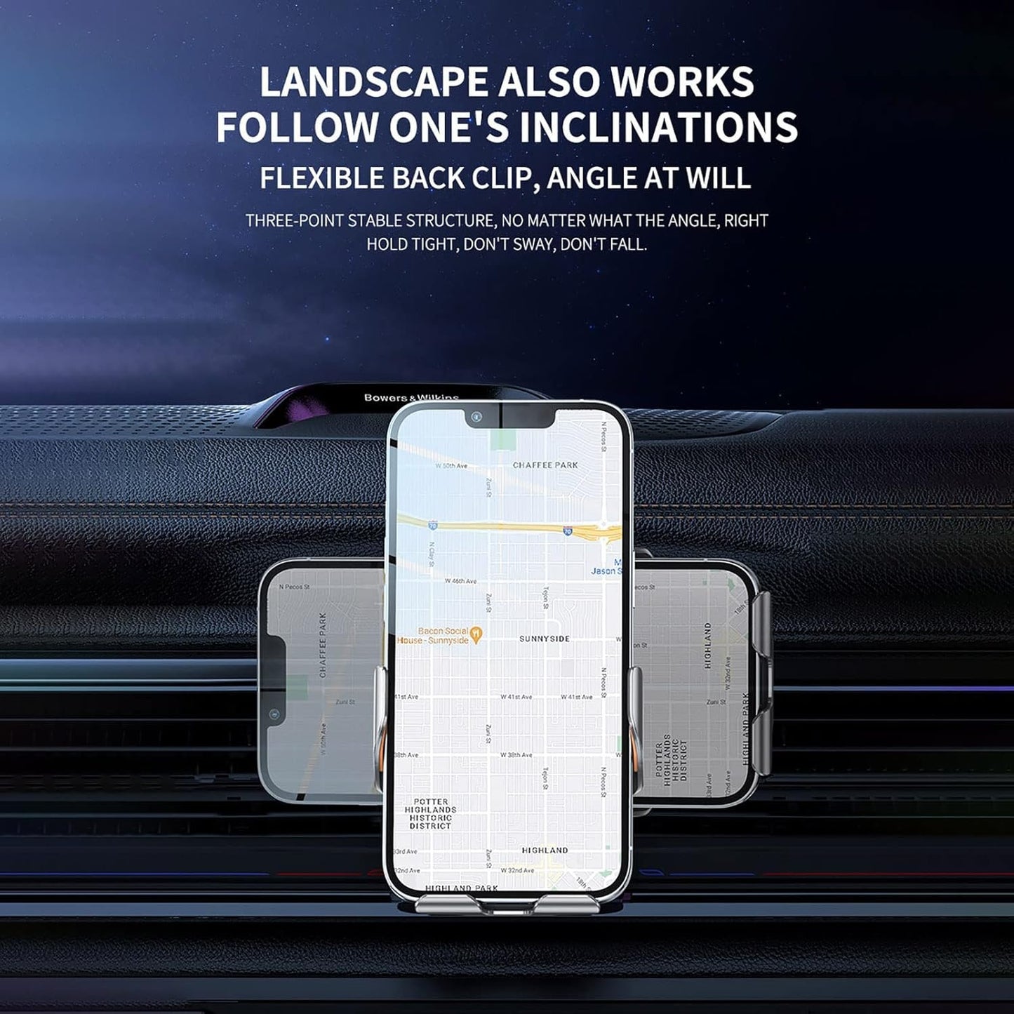 Wireless Car Charger,VNBBT 15W Fast Charging Auto Clamping Car Charger Phone Mount Phone Holder for iPhone 14 13 12 11 Pro Max Xs, Samsung Galaxy S23 Ultra S22 S21 S20, S10+ S9+ Note 9, etc