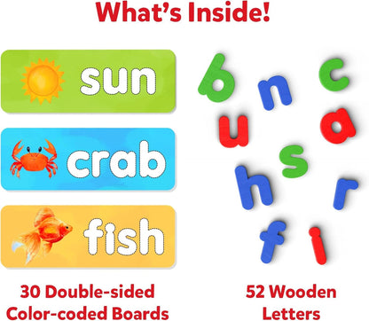 Skillmatics Preschool Learning Activity - Ready to Spell, Stage-Based Learning to Improve Vocabulary & Spelling, Educational Toy, Gifts for Boys & Girls Ages 4, 5, 6, 7
