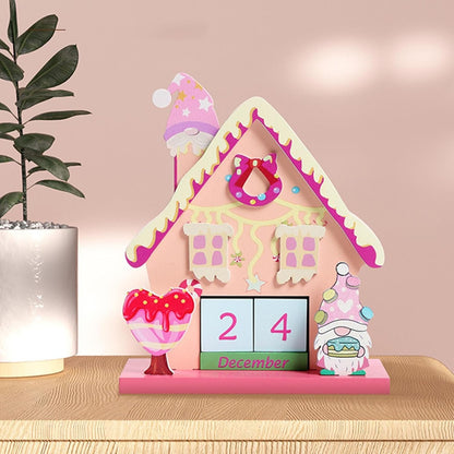 Calendario 'Avvento natalizio, decorazione per il conto alla rovescia dei giorni fino a Natale, decorazione natalizia con gnomo, centrotavola per la casa, per il tavolo, il caminetto