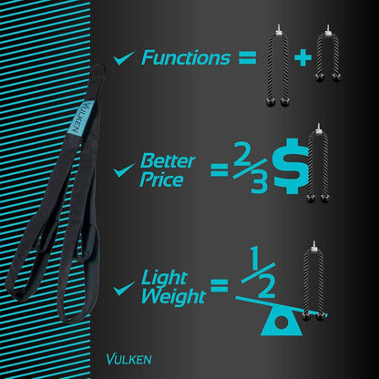 Vulken Tricep Rope Cable Attachment. 28.7 Inch & 22 Inch Two Lengths Built in One Pull Down Rope