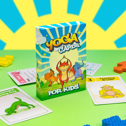 Yoga Pose and Breathing Exercise Cards for Kids - Promote Mindfulness, Meditation, and Self Care for Children - Fun Preschool Game with Easy to Read Steps - Teach Kids Mindfulness Tools Through Yoga