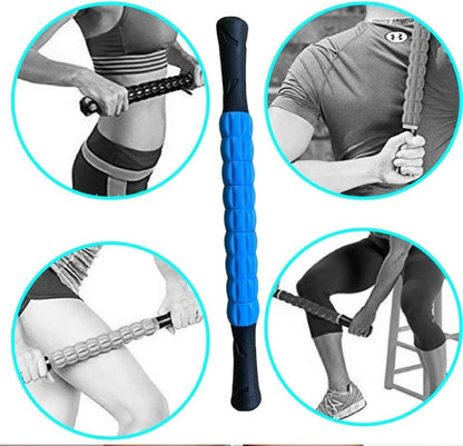 EZONEDEAL Muscle Roller Stick, Massage Roller, Body Massage Stick Release Myofascial Trigger Points Reduce Muscle Soreness Tightness Leg Cramps & Back Pain For Physical Therapy & Recovery (Blue)