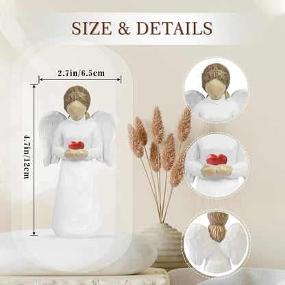 Angel Figurines for Women, Guardian Angel Figurine, Healing Angel Gifts Sympathy Gift, Sculpted Hand-Painted Collectible Figurines, Resin Angels Figure for Home Decor