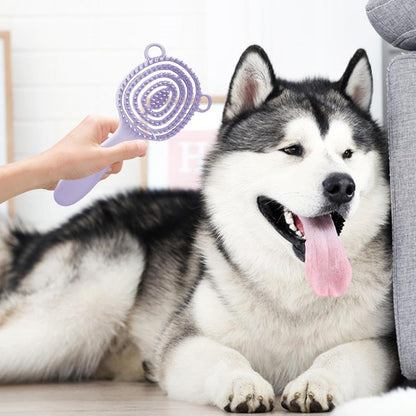 Floating Hair Remover, Ergonomic Pet Brush, Pet Grooming Supplies, Soft Bristle Pet Comb, Pet Care Grooming Tool, Easy Clean Pet Brush, Grooming Brush for Long Hair, Pet Hygiene Accessories