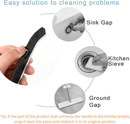 Hiyniaz 3Pcs Crevice Cleaning Brush Tool, Grout Brush Cleaning Supplies, Home Essentials, Bathroom Cleaning Brush Multifunctional Gap Scrub Hard Bristle Crevice Cleaning Brushes for Household Use