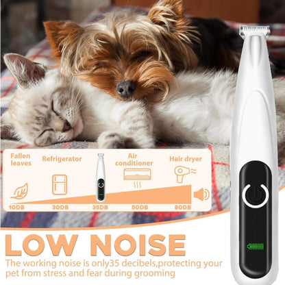 dog paw trimmer,Saffory Dog Trimmer, Pet Paw Trimmer, with LED Light,18 mm Widen Blade, 35 dB Low Noise.(1 pcs)