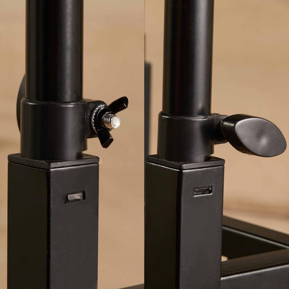 Aerkenga Standing Desk Small Computer Desk, 100 CM Height Adjustable Sit to Stand Desk, Rolling Mobile Desk Portable Laptop Desk for Home Office Use, Black