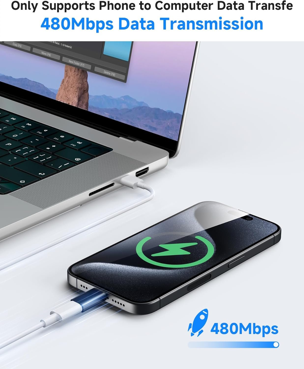 LERTOSEN [MFi Certified] USB C to Lightning Adapter,27W Fast Charging & Data Sync,Lightning to Type C Cable for iPhone 14/13/12/11/iPad/Airpods,Anti-Lost Holder,Not for Audio/Headphone/OTG,4 Pack