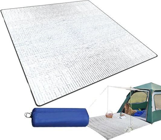 Tent Floor Mat - 76.7inch Double-Sided Picnic Ground Insulating Pad | Waterproof Tent Floor Mat, Outdoor Thermal Foil Blanket for Survival Hiking Picnics Camping Backpacking
