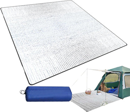 Camp Groundsheet - Reflective Foil Sleeping Pad, Foam Insulated Blanket | Heat Retaining Camping Mat, Hammock Rain Tent, Waterproof Tent Liner for Outdoors, Beach, Travel, Picnic