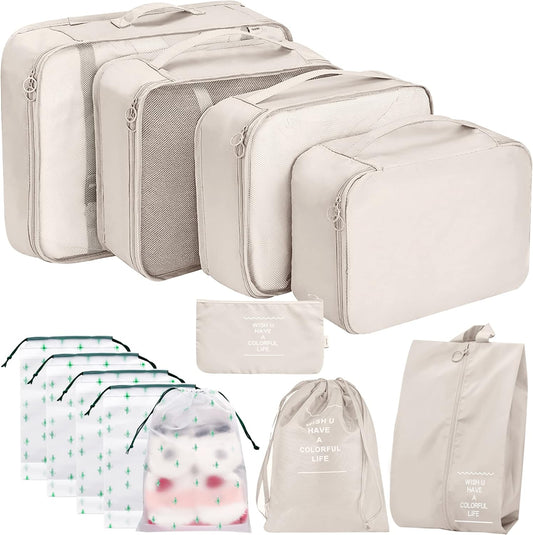 YORFULL 12 Pieces Packing Cubes Compression Travel Organizer, Travel Accessories, Travel Bag, Travel Bag