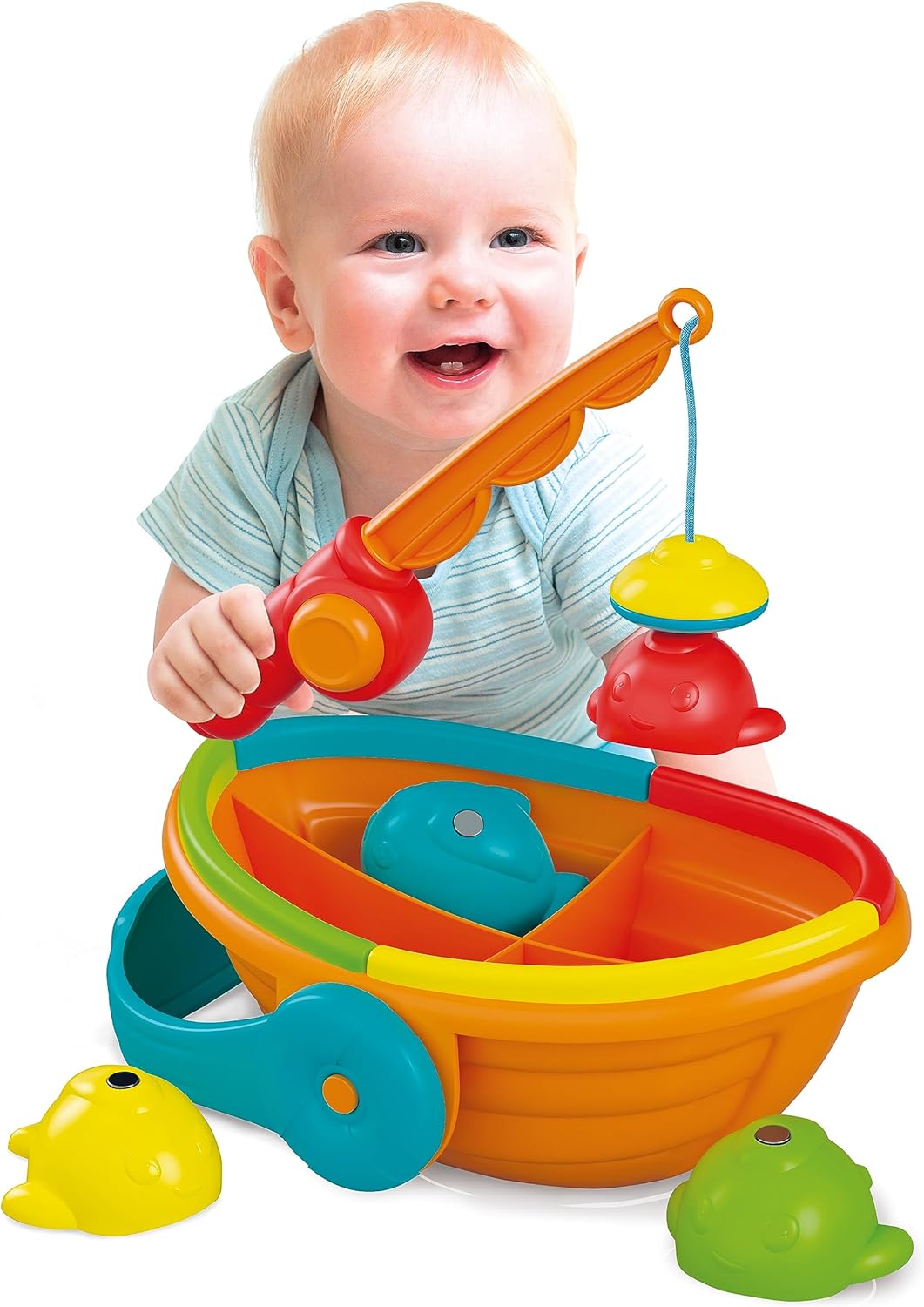 Clementoni Baby Colour Fishing, 17688 12-36 Months, 4 Fish to Catch, Early Childhood Educational Games, Made in Italy, Play for Future Line, Stimulates Coordination and Logic