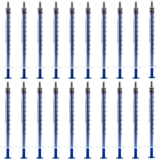 20 PCS 1Ml Plastic Syringes Measuring Syringe No Needle Syringe Reusable 1Ml Syringes Sterile Colostrum For Scientific Lab Baby Medicine Dispensing Liquid Measuring Watering Pet Feeding Glue Applicator