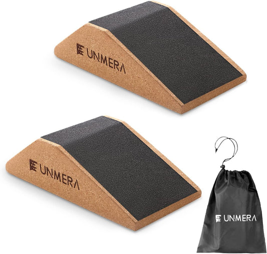UNMERA Squat Wedge Block 2PCS Non Slip Professional Squat Ramp,Squat Platform for Heel Elevated Squats and Calf Raises