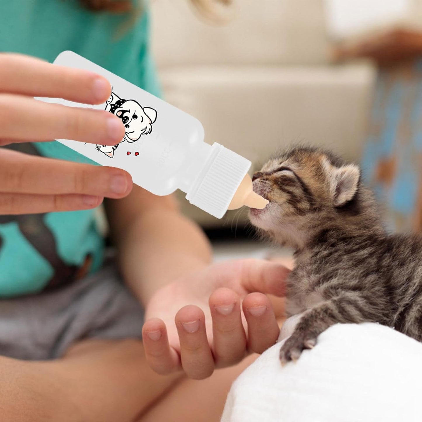 Kitten Feeding Bottle - Cat Bottles for Kittens | Puppy Milk Feeder, Feeding and Watering Supplies, Portable for Indoor Outdoor Small Animals