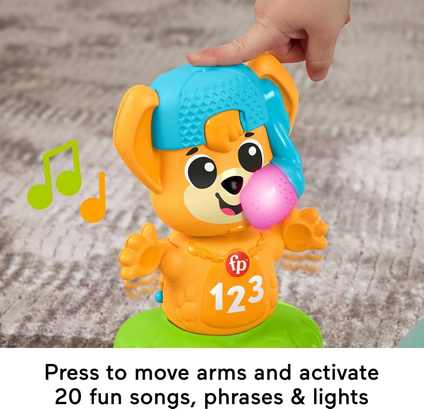 Fisher-Price â€‹Baby & Toddler Learning Toy Link Squad Opposites Fox with Interactive Music & Lights for Kids Ages 9+ Months, Queens English Version