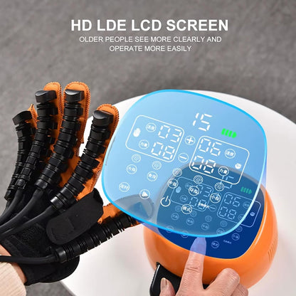 Robot Gloves Rehabilitation Hand Trainer for Stroke Physiotherapy Arthritis Rehabilitation Equipment Massage Gloves for Patients with Stroke Hemiplegia (Right, Medium)