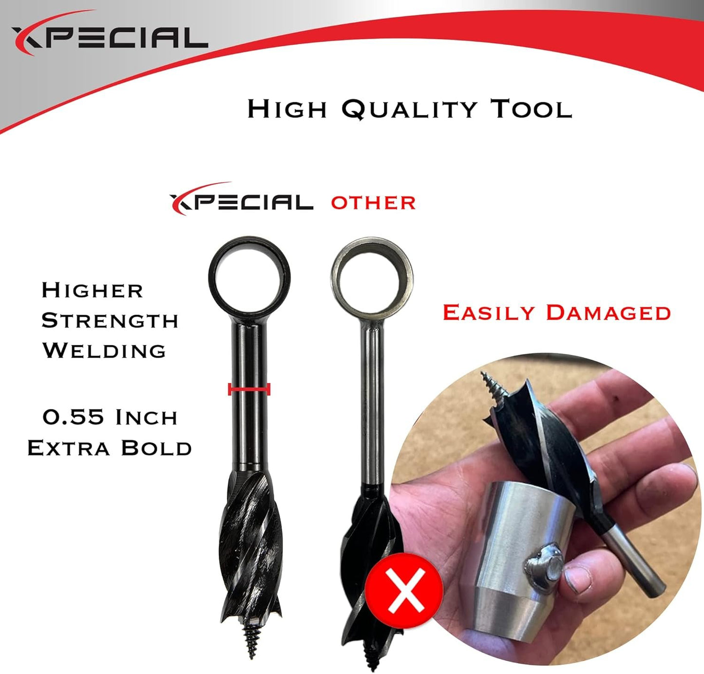 XPECIAL Survival Settlers Tool Set, Bushcraft Hand Auger Wrench with Pocket Chainsaw, Bushcraft Gear and Equipment Scotch Eye Wood Drill Peg and Manual Hole Maker Multitool for Camping, Bushcrafting